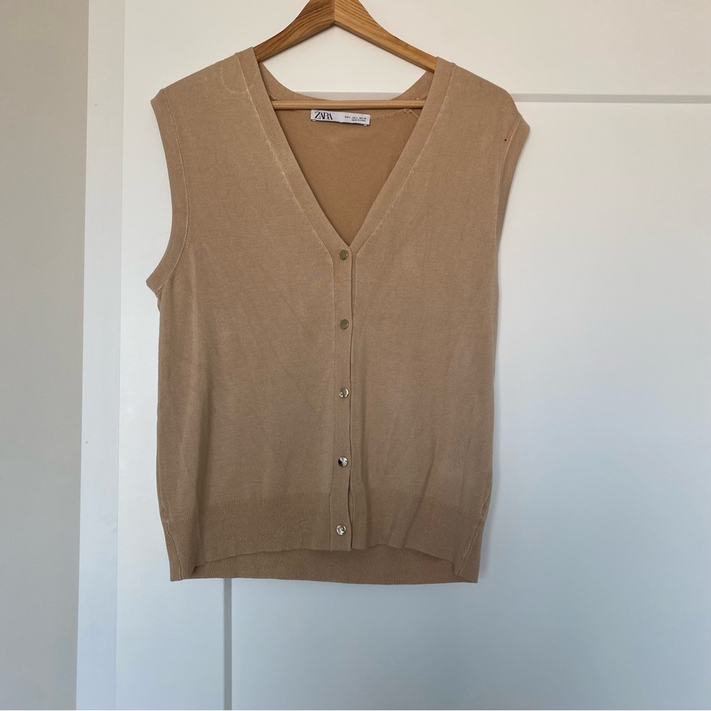 Zara knit sweater vest M